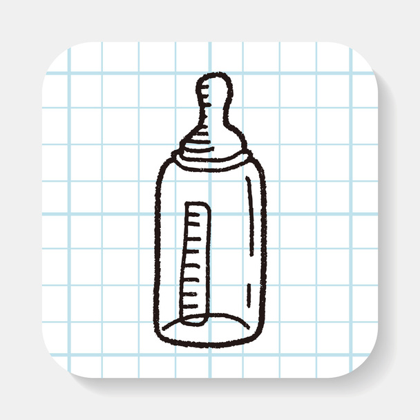 Бутылка для кормления каракулями
 - Вектор,изображение
