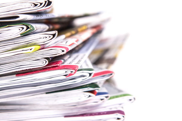 closeup stack of newspaper - Photo, Image
