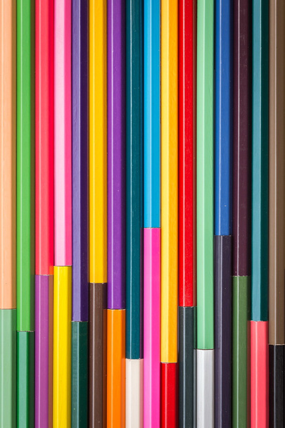 Pattern colour pencils texture and background - Foto, Bild