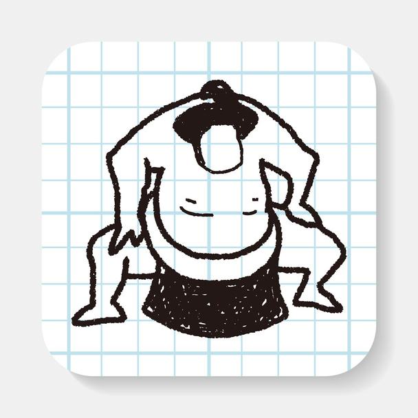 Doodle de sumo
 - Vetor, Imagem