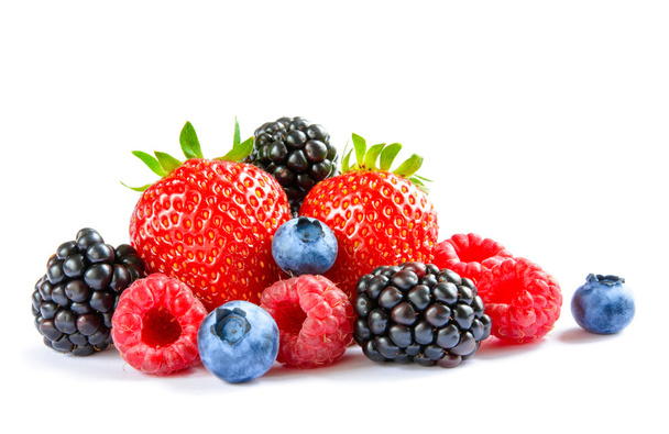 Big Pile of Fresh Berries on the White Background - Фото, зображення
