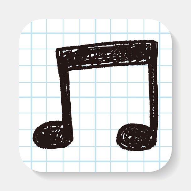 desenho doodle nota de música
 - Vetor, Imagem