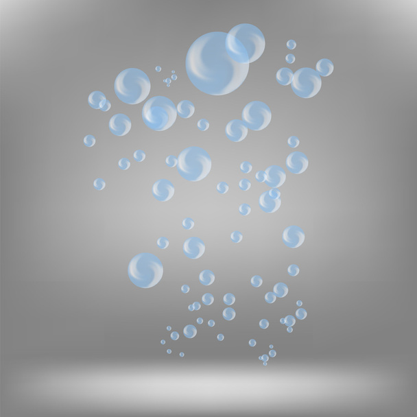 Blue Bubbles - Vector, Image