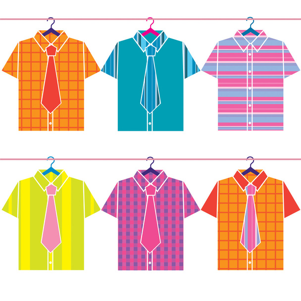 Shirts and ties - Vector, afbeelding