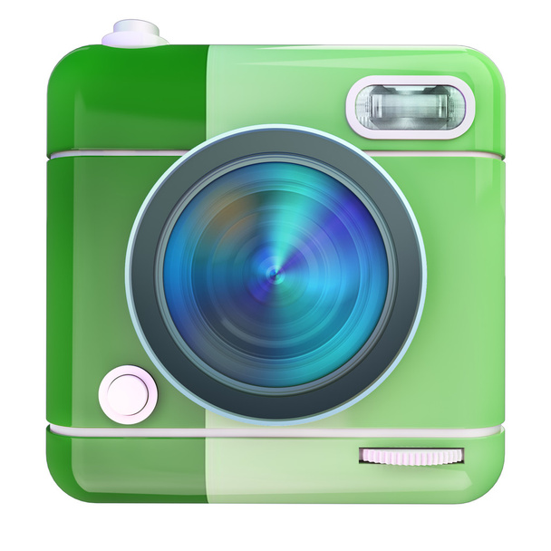 Camera icon green - Фото, изображение