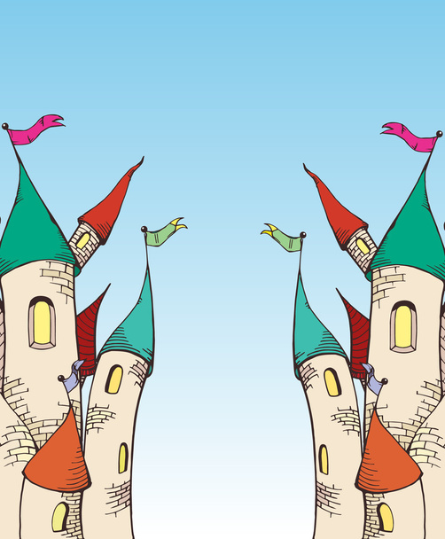 Два картумских рисунка замка
 - Вектор,изображение