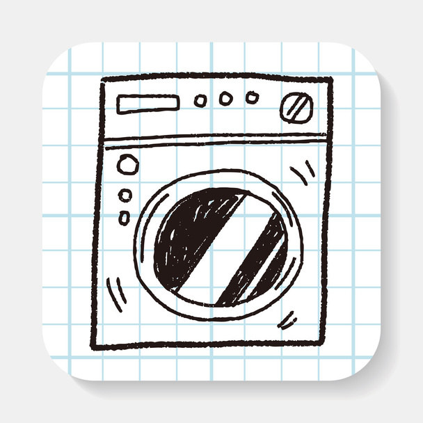 máquina de lavar roupa doodle
 - Vetor, Imagem