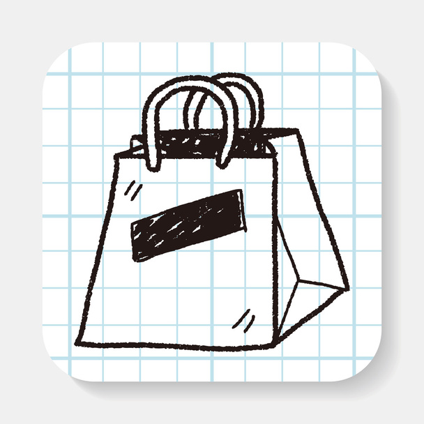 Nákupní taška doodle výkresu - Vektor, obrázek