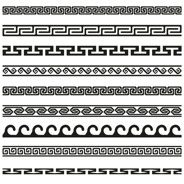 Old greek border designs - Vector, Image