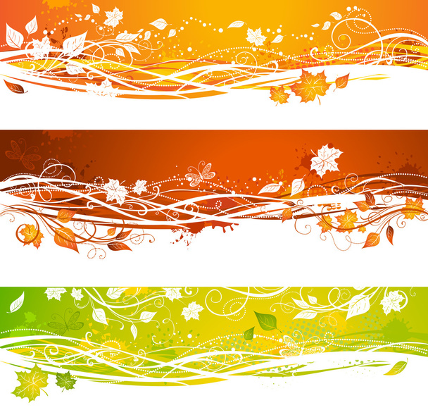 Three autumn banners.  - Вектор,изображение