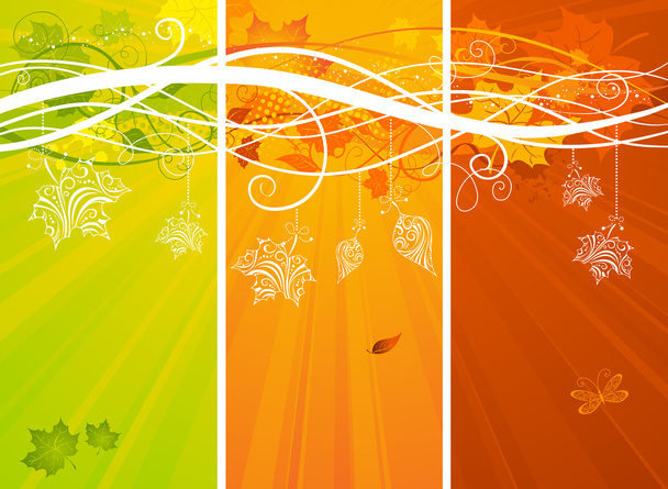 Vertical autumn banners. - Vector, Image