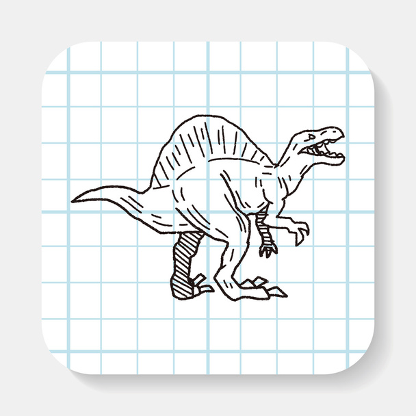 Spinosaurus-Dinosaurier-Doodle - Vektor, Bild