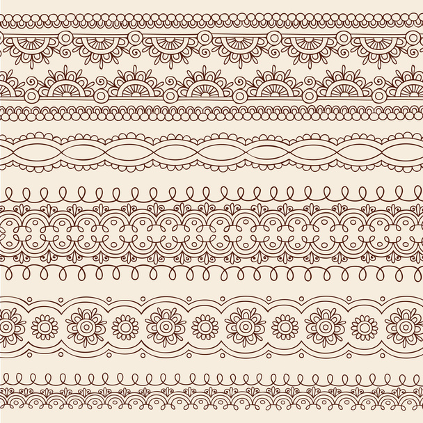 Vector de diseño de borde de Henna Mehndi
 - Vector, Imagen