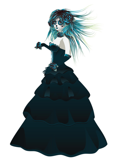 Day of Dead Girl - Vector, Image
