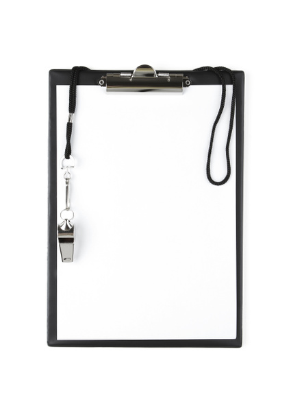 Blank sports clipboard on white background - Photo, Image