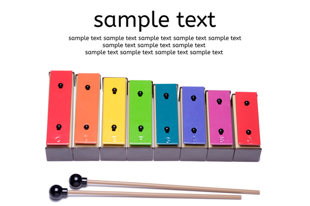 colorful xylophone isolated on white background. - Foto, afbeelding