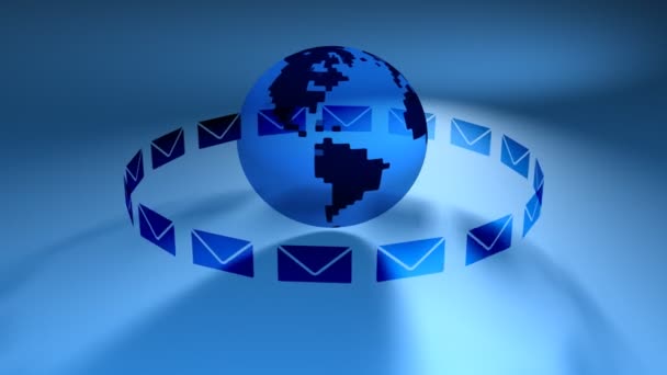 Global mail Blue (pętla HD) - Materiał filmowy, wideo