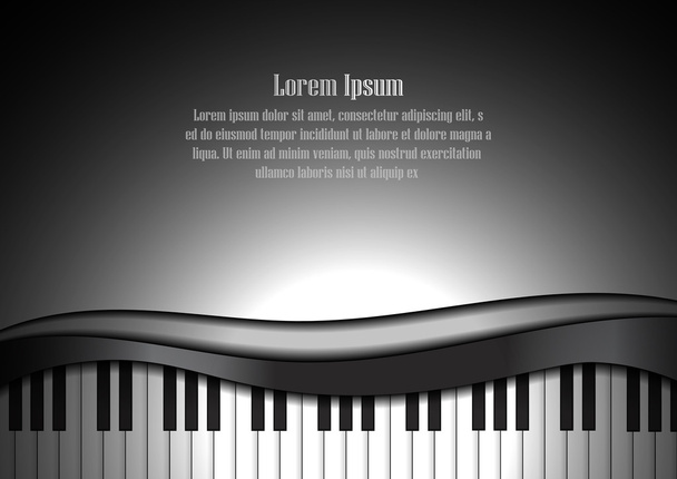 Vector : Piano keyboard and space for text background - Vector, Image