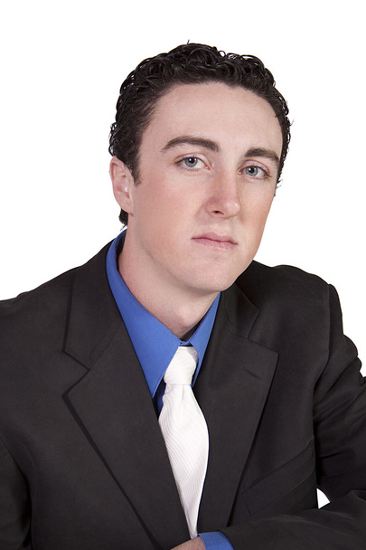 Close up of a young businessman - white background - Fotografie, Obrázek