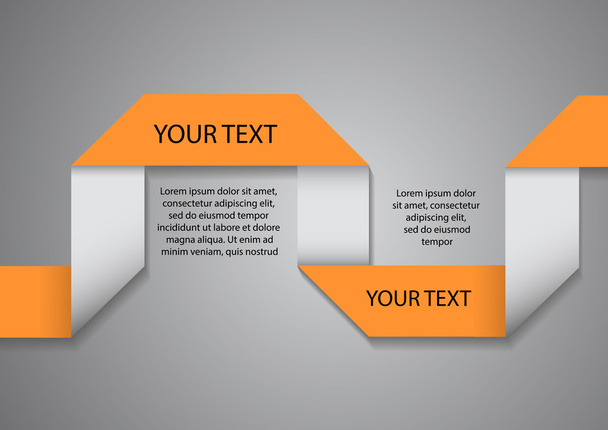 Vector: Vouw papier en ruimte voor tekst - Vector, afbeelding