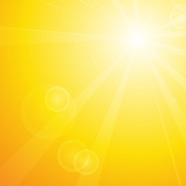 Vector : Summer background with sun and lens flare - Vector, Image
