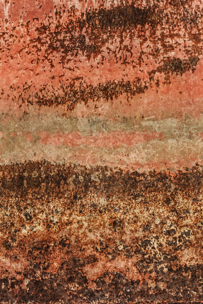 Zkorodovaný plech s těžkým rzi a popraskané oloupané barvy - Fotografie, Obrázek
