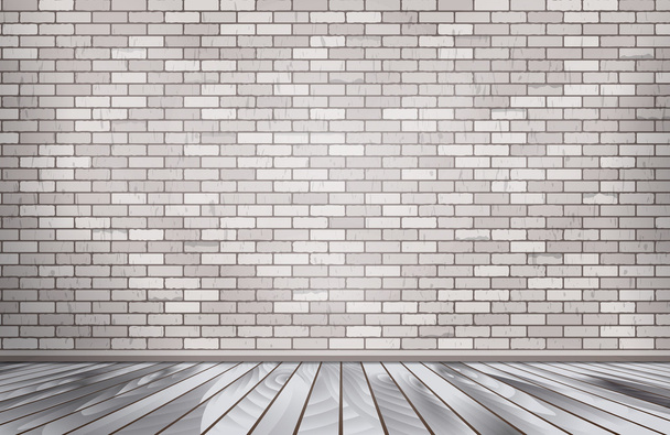 White brick room. Vector. - Vector, Image