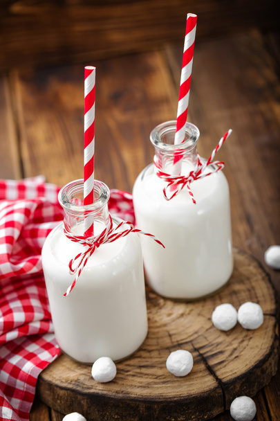 milk bottles - Foto, Imagen
