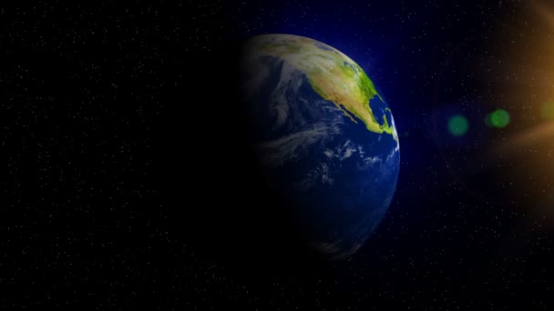 Aarde, zon + Eclipse, HD loop - Video