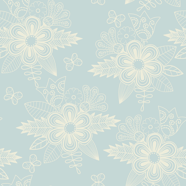 Seamless floral pattern.Endless texture - Vettoriali, immagini