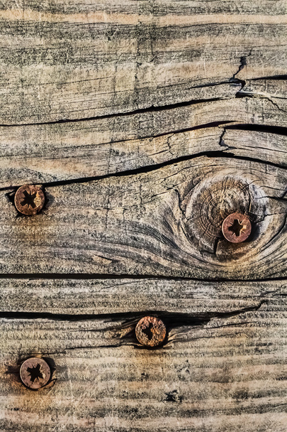 Old Weathered Rotten Cracked Square Timber Bollard Bituminous Grunge Surface Texture Detail - Photo, Image