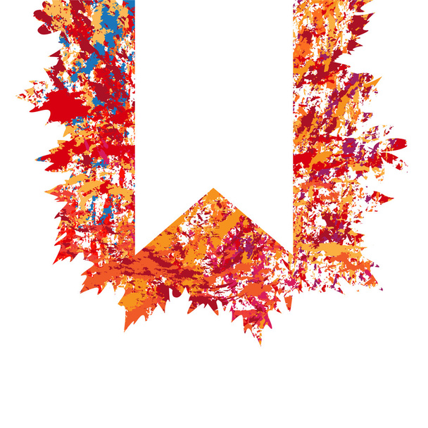 cadre vectoriel avec feuilles d'automne en style grunge
 - Vecteur, image