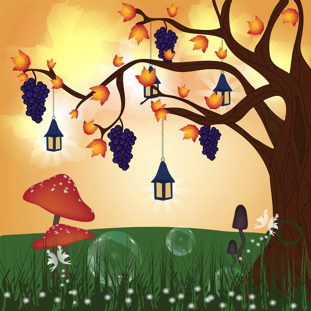 podzimní kopec fantazie - Vektor, obrázek