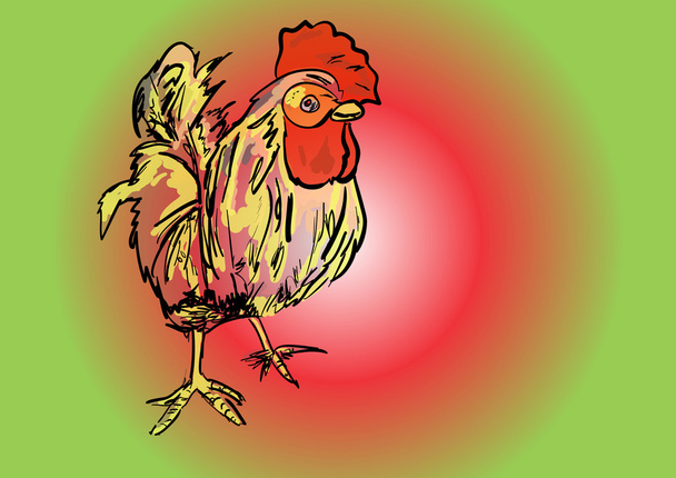rooster - Vector, Image
