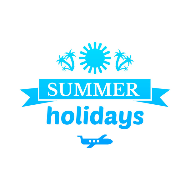 summer holidays logo - Вектор,изображение