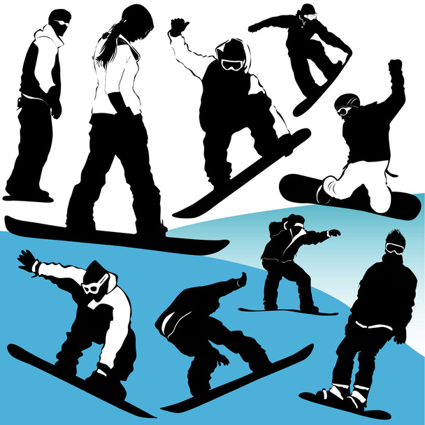 Snowboard conjunto vetor
 - Vetor, Imagem