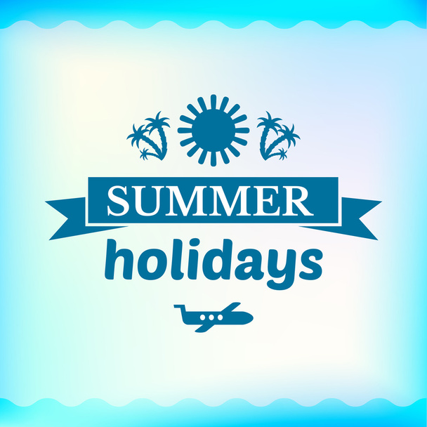 Логотип летних каникул
 - Вектор,изображение