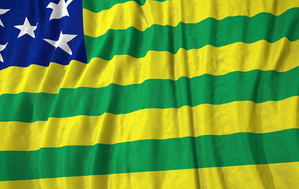 Corrugated brazilian state goias flag - Fotografie, Obrázek