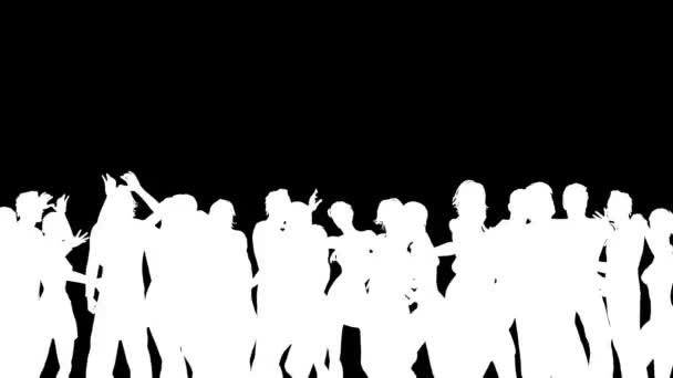 People Dancing Silhouette 3D Vector Animation - Footage, Video