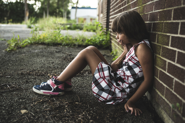 eight years old school girl  - Foto, Bild