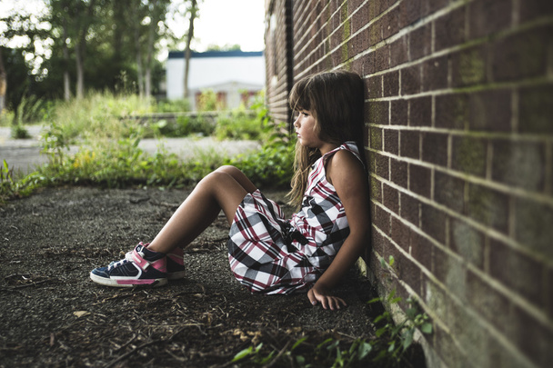 eight years old school girl  - Фото, изображение