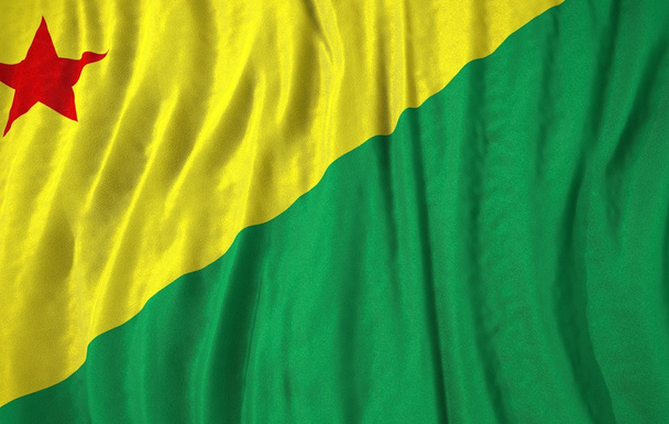 Corrugated brazilian state acre flag - Photo, Image