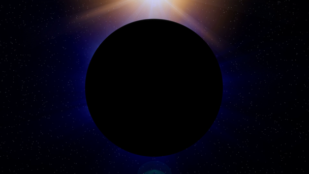 Aarde, zon en Eclipse vanuit de ruimte - Video