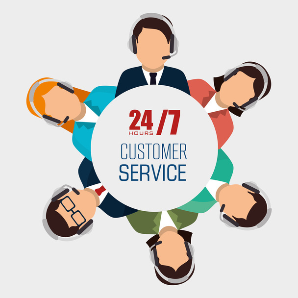 Customer service design. - Vector, Image