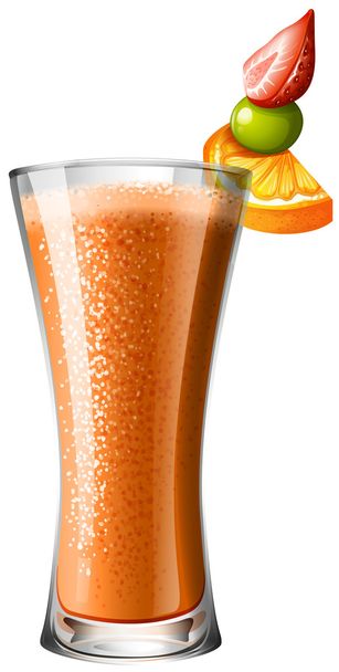 Смугастий коктейль з фруктами
 - Вектор, зображення