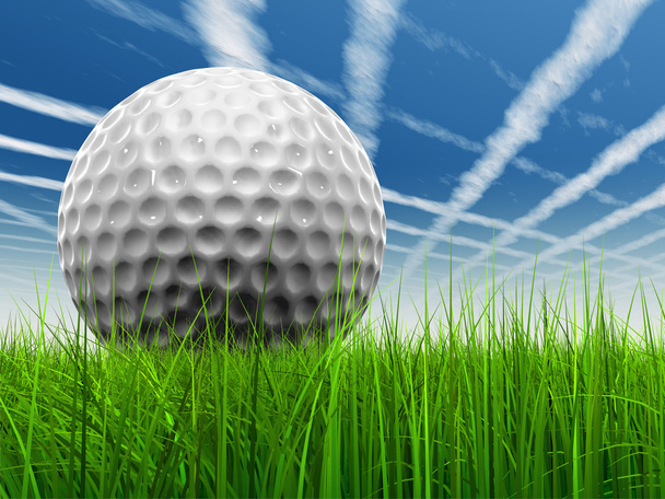 pelota de golf en el horizonte
 - Foto, Imagen