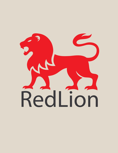 Logo de león rojo
 - Vector, Imagen
