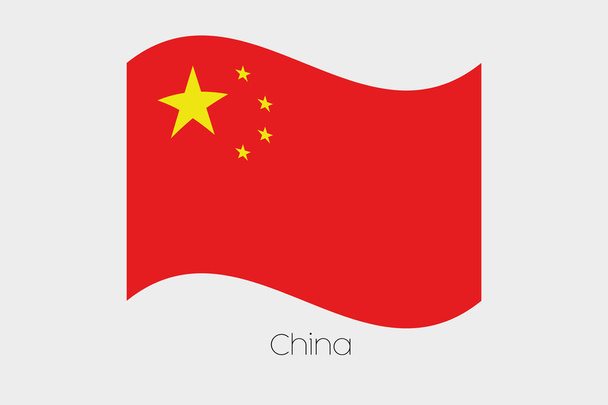 3D Isometric Flag Illustration of the country of  China - Vektori, kuva