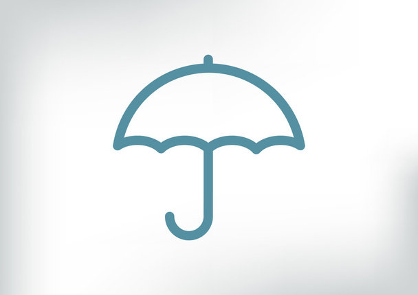 Simple outline umbrella web icon - Вектор, зображення