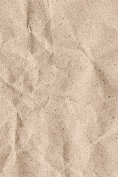 Recycle Beige Kraft Paper Crumpled Grunge Texture - Photo, Image